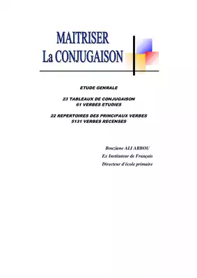 تحميل كتاِب Maitriser la conjugaison pdf رابط مباشر 