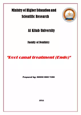 تحميل كتاِب Root Canal Treatment (Endo)” رابط مباشر 