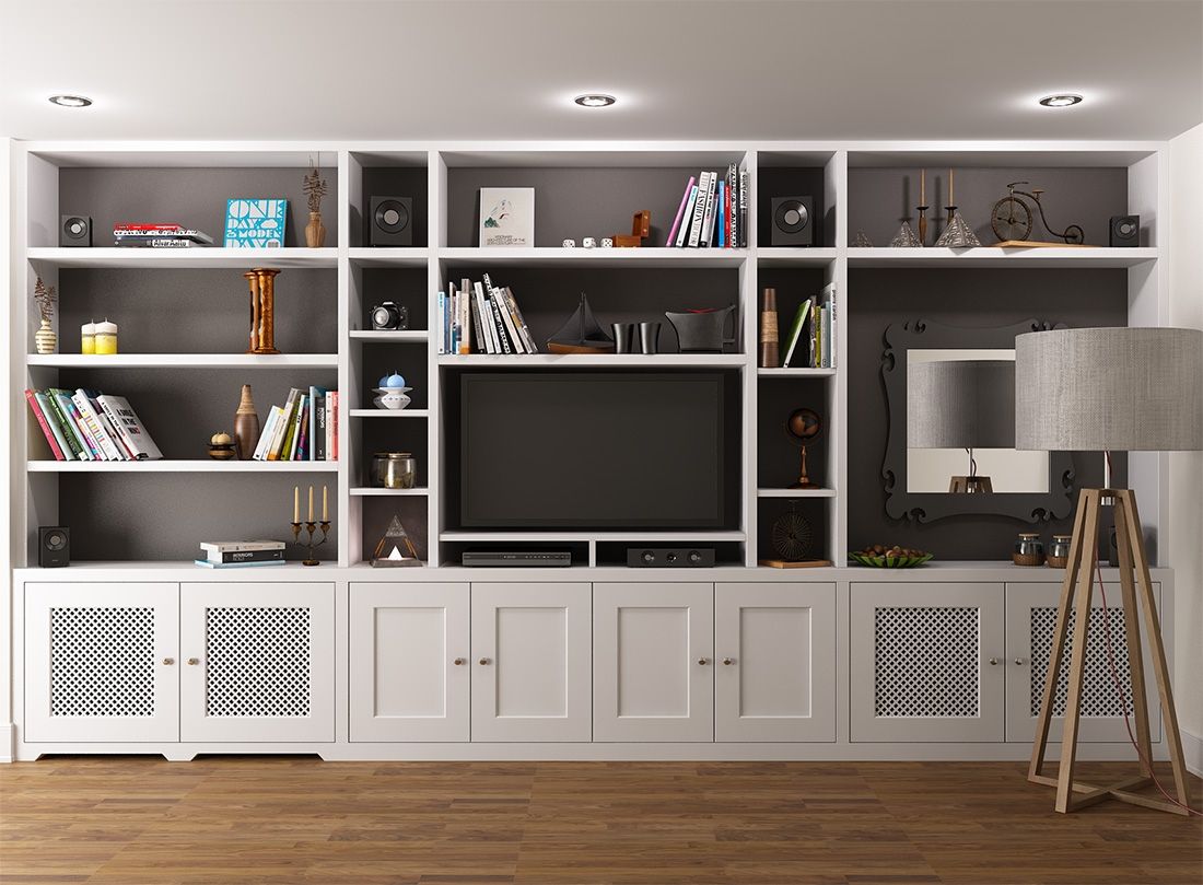 Popular Photo of Bookcase With Tv Space