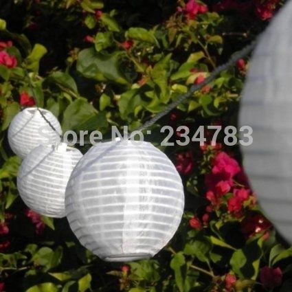 Inspiration about 10 Chinese Lanterns Solar String Light White Outdoor Christmas Fairy Within Outdoor Chinese Lanterns For Patio (#14 of 15)
