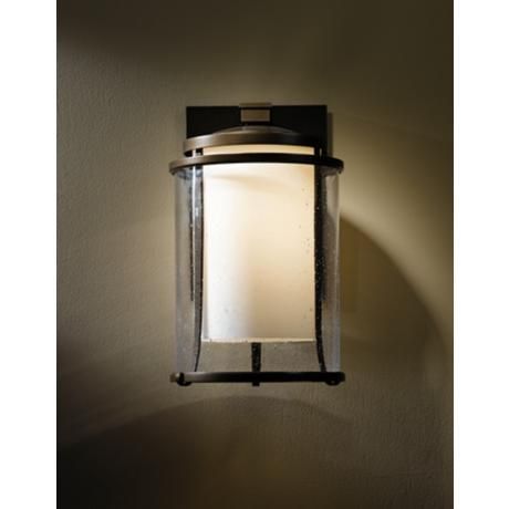 Inspiration about Hubbardton Forge Meridian 15 3/4" High Outdoor Wall Light Pertaining To Meunier Glass Outdoor Wall Lanterns (#13 of 20)