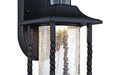 Vendramin Black Glass Outdoor Wall Lanterns