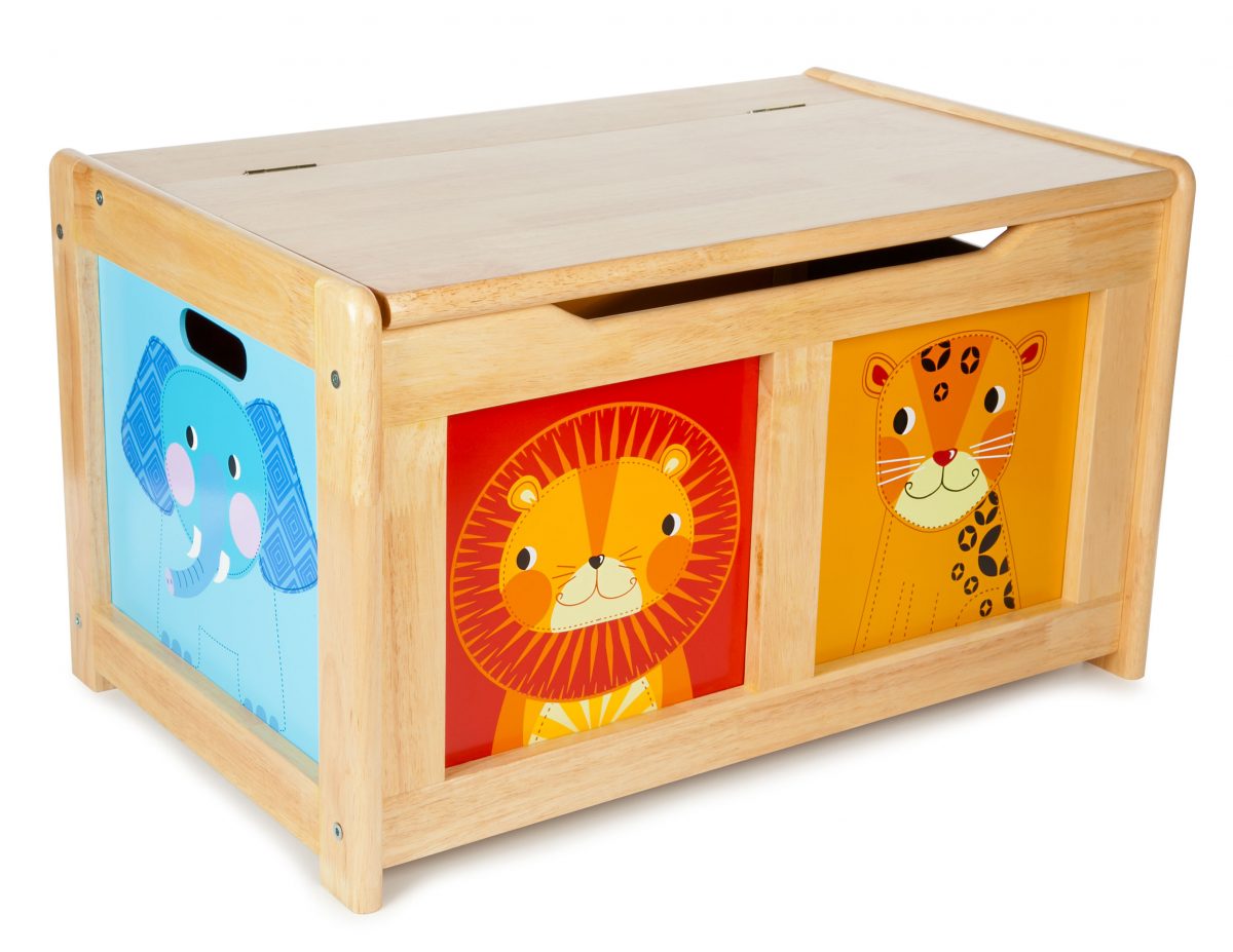 T-0227 Tidlo Wooden Jungle Toy Chest 002