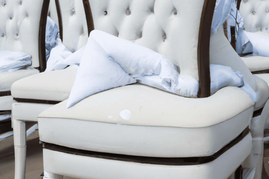 How do you clean Chiavari chair cushions?