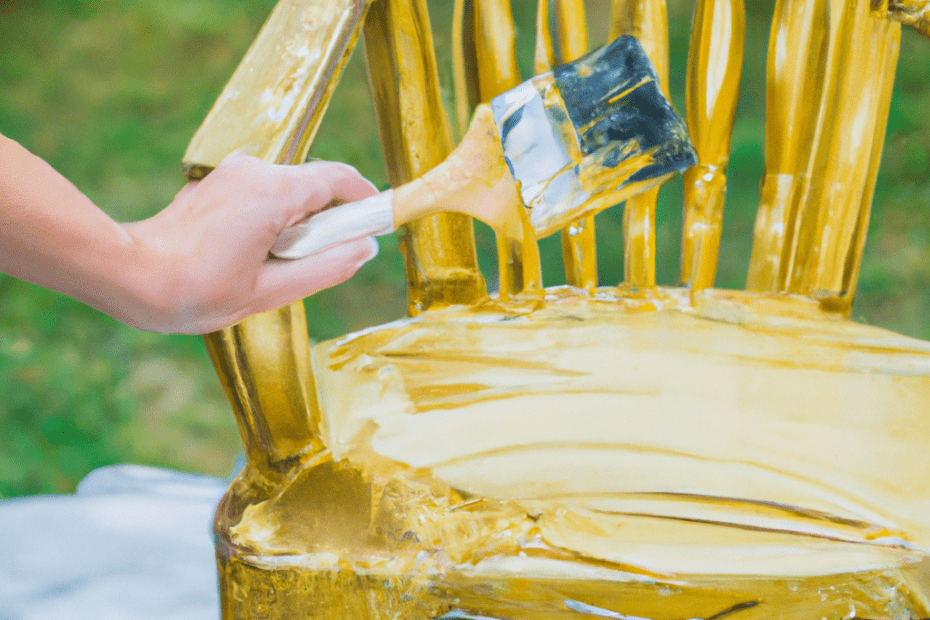 how to paint chairs gold