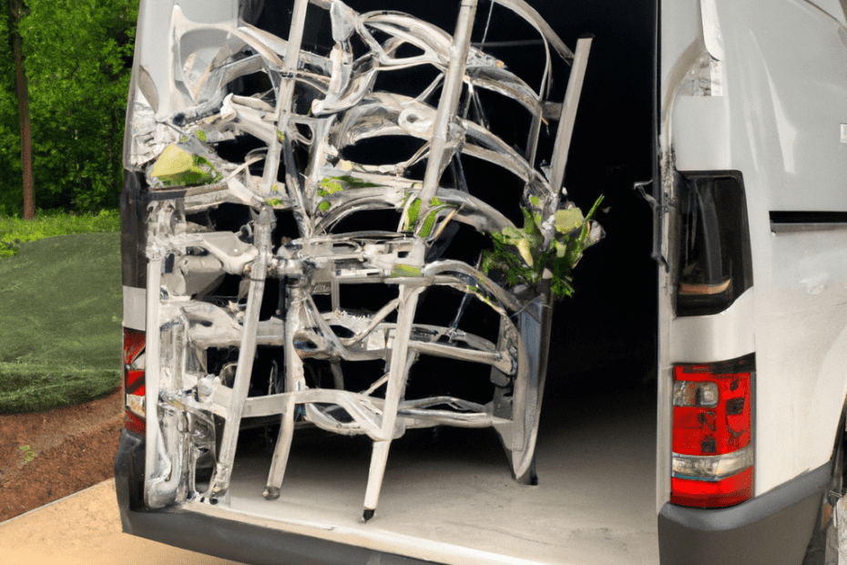 How do you transport Chiavari chairs in a sprinter van?