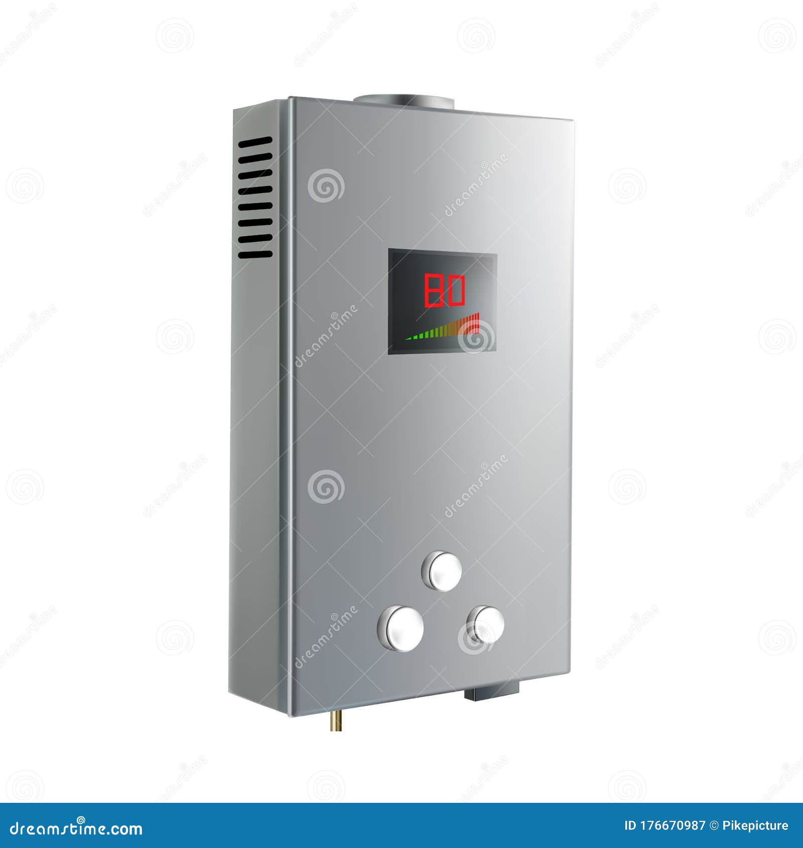 House Heater Equipment For Heating Water Vector Stock Vector