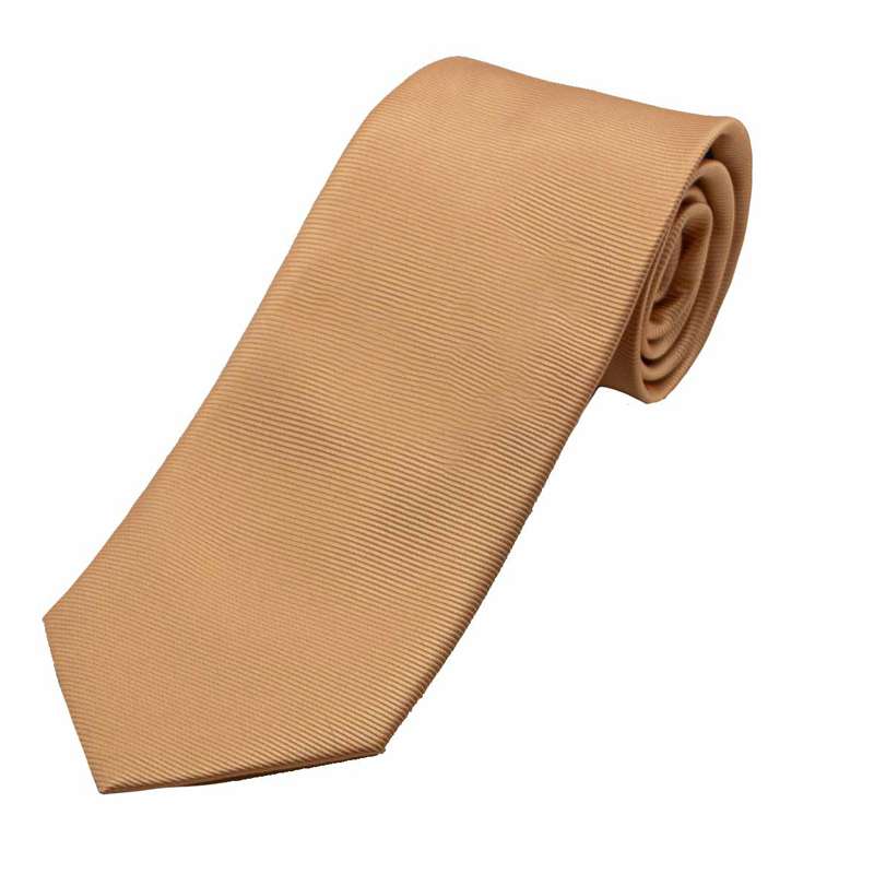 Golden tie with large horizontal lines (ribbed stitch tie)