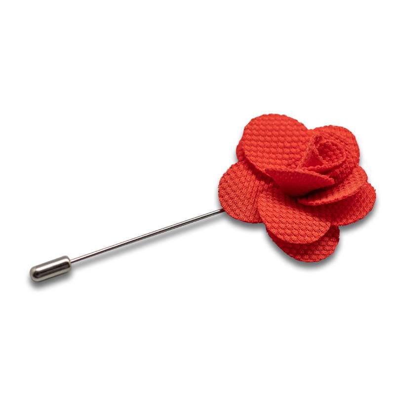Red colour lapel pin, brooch, flower pin for mens formal clothing accessories in Dubai