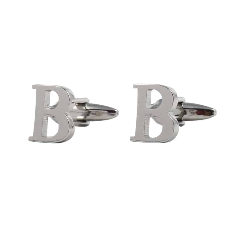 B, Alphabet cufflinks, Metal cufflinks, Buy cufflinks online in Dubai