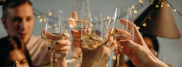 A Champagne Toast for The New Year Facebook Cover Photo