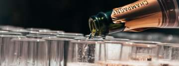 A Close Up Shot of a Pouring Champagne Facebook background TimeLine Cover