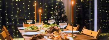 Abundant Christmas Feast Dinner Facebook Cover