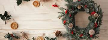Advent Wreath with Mistletoe Facebook Wall Image
