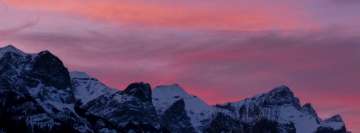 Alps Mountains and Beautiful Pink Sky Facebook Cover Photo