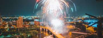 Amazing Pyrotechnics on New Years Eve Facebook Cover
