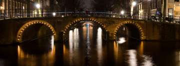 Amsterdam Bridge Lights Facebook Banner