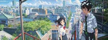 Anime Dein Name Kimi No Na Wa Mitsuha Miyamizu Facebook-Hintergrund TimeLine-Cover