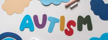 Autism Colorful Cut Out Letters Facebook Cover Photo