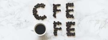 Black Coffee Beans Sign Facebook Cover Photo