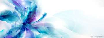 Blue Flower Art Facebook Cover Photo