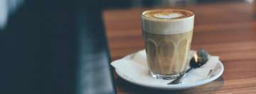 Brown Coffee Latte Art Facebook Cover Photo