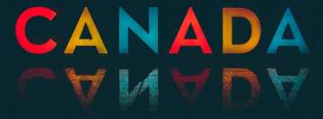 Canada Colorful Words Facebook Banner