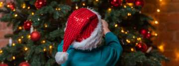 Child Decorating The Christmas Tree Facebook Cover-ups