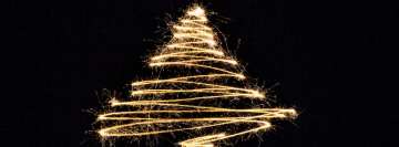 Christmas Tree Light Sparkler Facebook Cover Photo
