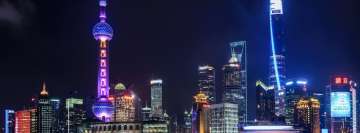 City Lights Neon City Facebook Cover Photo