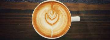 Klassischer Latte-Art-Kaffee Facebook Cover-bild
