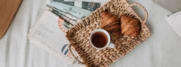 Coffee and Croissant Facebook Cover Photo