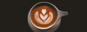 Coffee Heart Latte Art Facebook Cover Photo