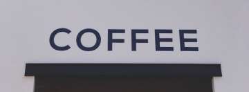 Coffee Sign White Background Facebook Cover Photo