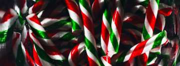 Colorful Candy Canes Christmas Treats Facebook Banner