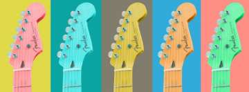 Colorful Guitars Facebook Wall Image