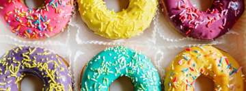 Colorful Sprinkled Donuts Facebook background TimeLine Cover