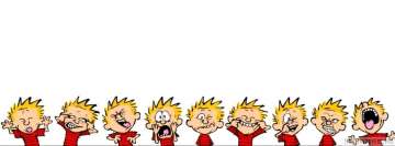 Comics Calvin und Hobbes Gesichter
