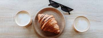 Croissant és kávé Facebook borítókép fotó