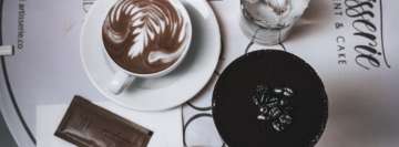 Dunkler schwarzer Kaffee Facebook Cover-bild