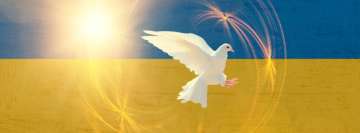 Dove and Light Peace for Ukraine Facebook Wall Image