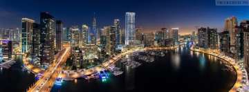 Dubai Marina Skyline Facebook Banner