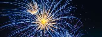 Feuerwerkskörper im elektrischen Stil für das neue Jahr