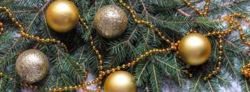 Glitter Gold Christmas Ornament Facebook Cover Photo