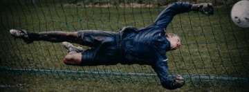 Goalkeeper Diving for The Soccer Ball Facebook Cover Photo