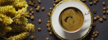 Gold Coffee Beans Facebook Cover Photo