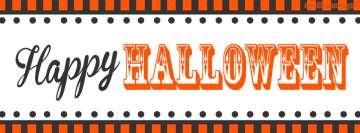 Happy Halloween Black Orange Stripes Facebook Cover-ups