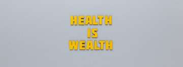 Health is Wealth Word Sign Facebook Cover Photo