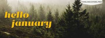Hello January Starting of a New Year with Winters Facebook Cover Photo