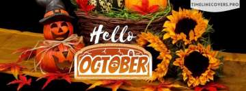 Hello October Welcome Halloween Together Facebook Cover Photo